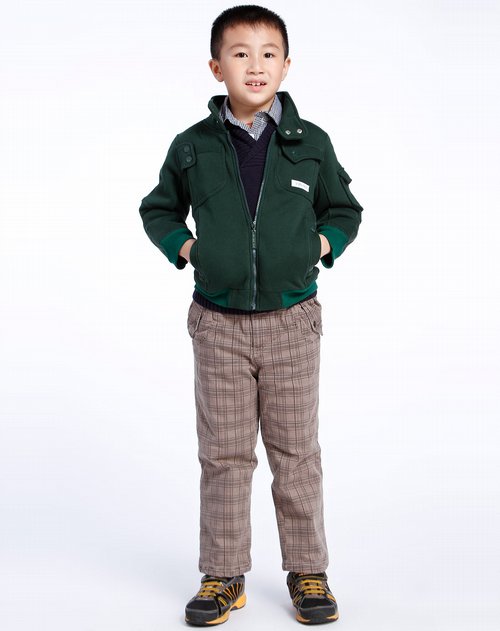 沐阳童SUN LOVE BABY男童墨绿色长袖卫衣外