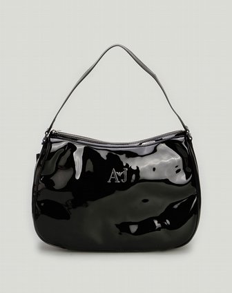 armani包包专场aj女款黑色漆皮时尚单肩包q5282xs12
