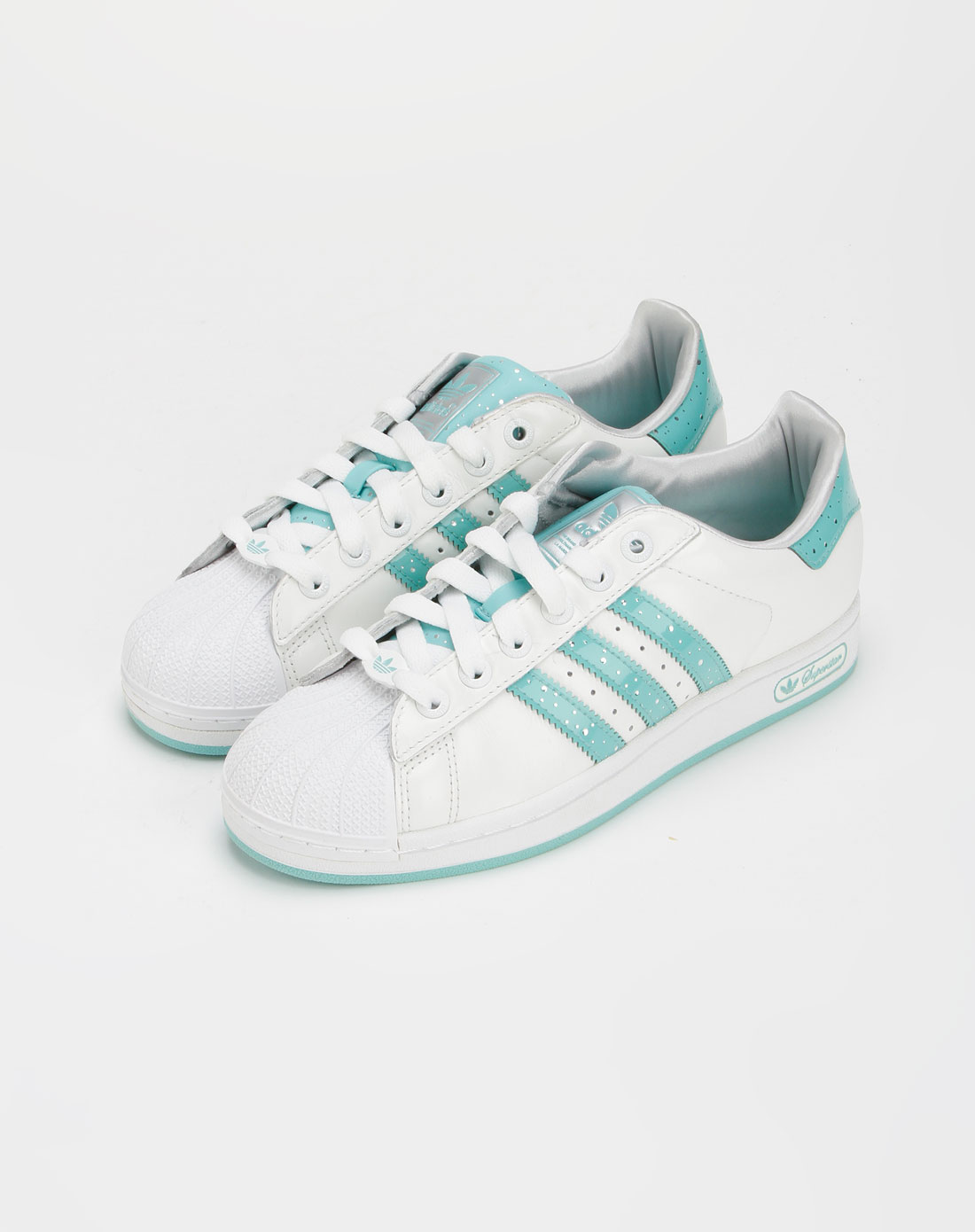 阿迪达斯adidas<em>三叶草 女款</em>白/蓝色休闲板鞋G