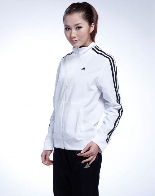 <em>阿迪达斯adidas</em>女款白色<em>梭织</em>长袖<em>外套</em>_唯品会