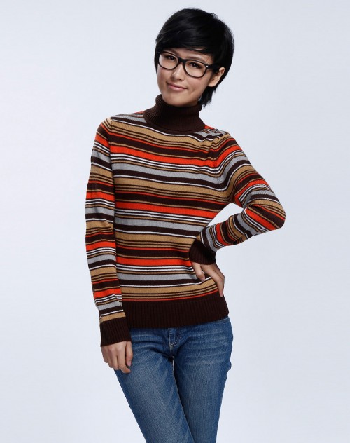 <em>哈利</em>波特HarryPotter-<em>女装</em>杂色高领长袖针织衫