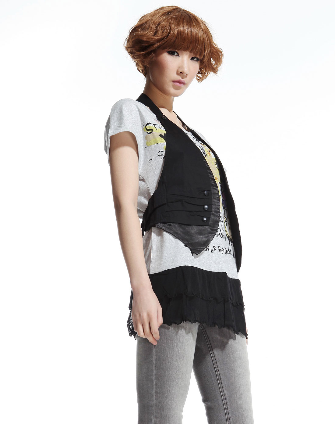 唐狮tonlion黑色<em>时尚马甲</em>111221051002901_唯