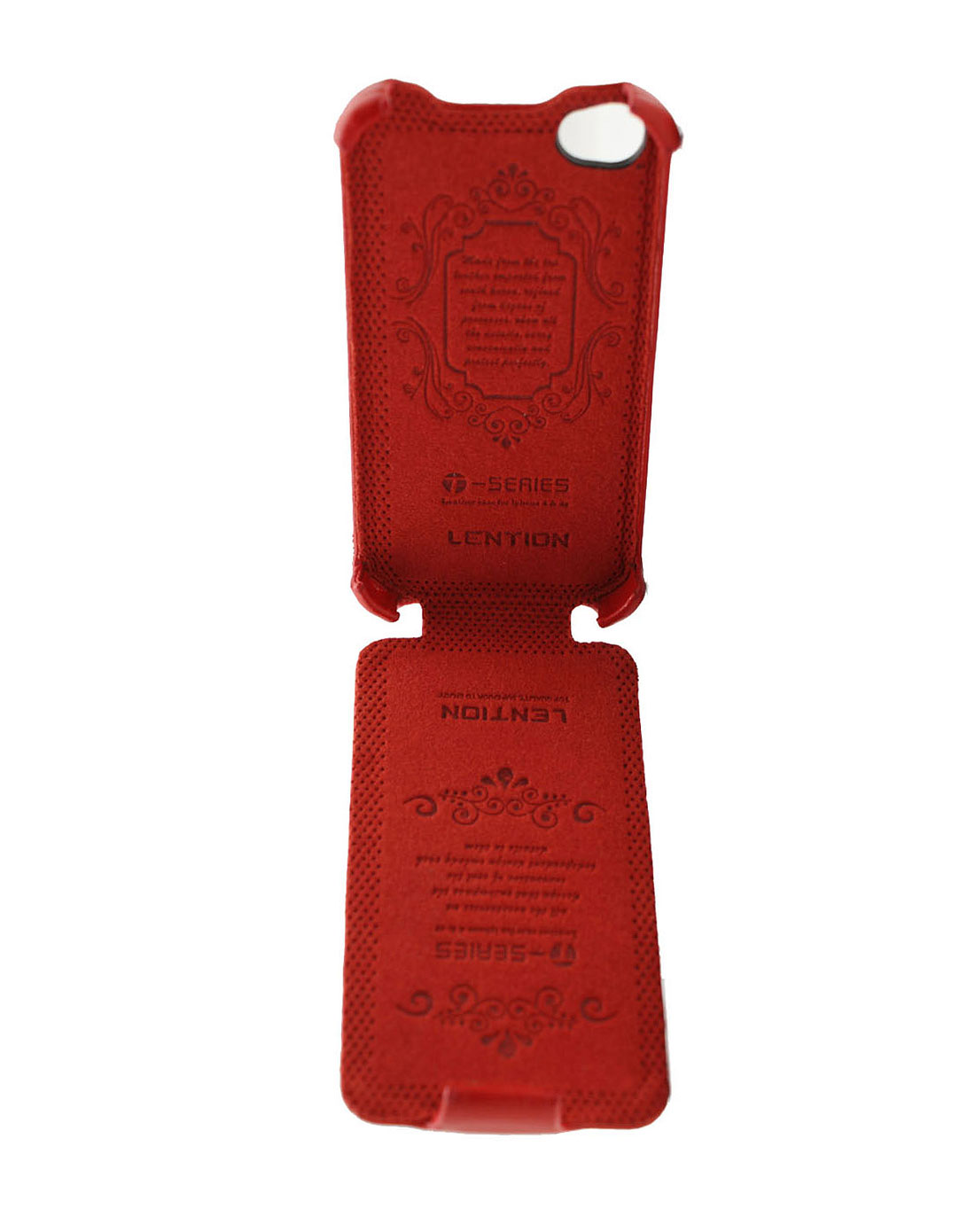 蓝盛lention苹果配件iPhone4\/4S 红色尊尚真皮