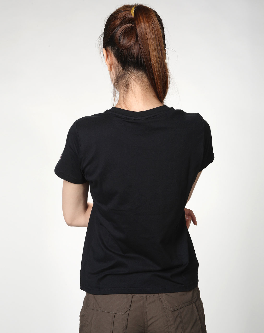 哥伦比亚Columbia户外专场女款黑色短袖T恤L