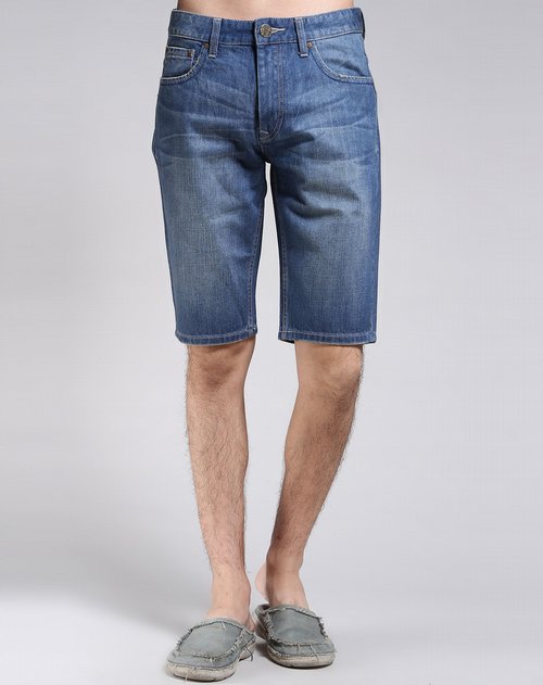 JASONWOOD<em>深蓝色中腰牛仔短裤</em>_唯品会名