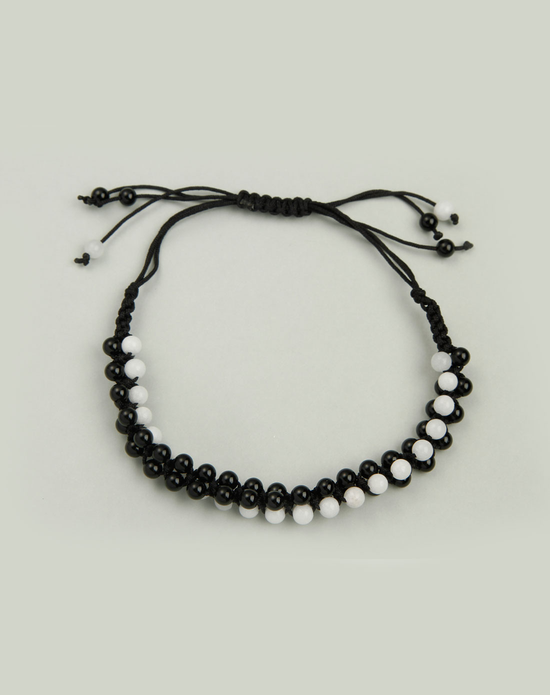 玉石饰品库存专场kmonado 黑玛瑙白砗磲手编绳手链022749_唯品会