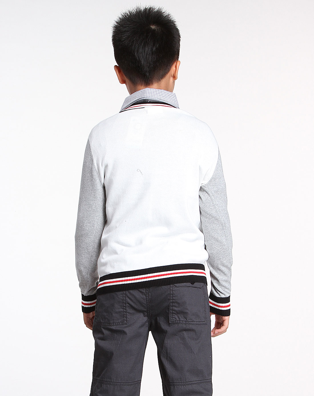 三点水SAINT WATERS男女童男童<em>白灰色</em>休闲