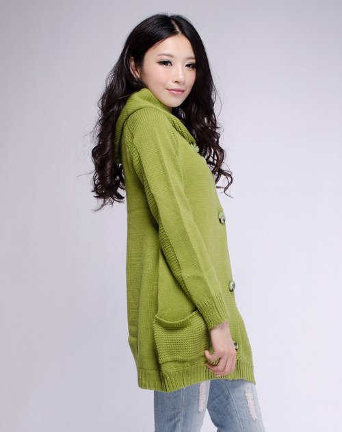 艾金诺USS AZINO-绿色经典<em>毛衣外套</em>_<em>唯品会</em>