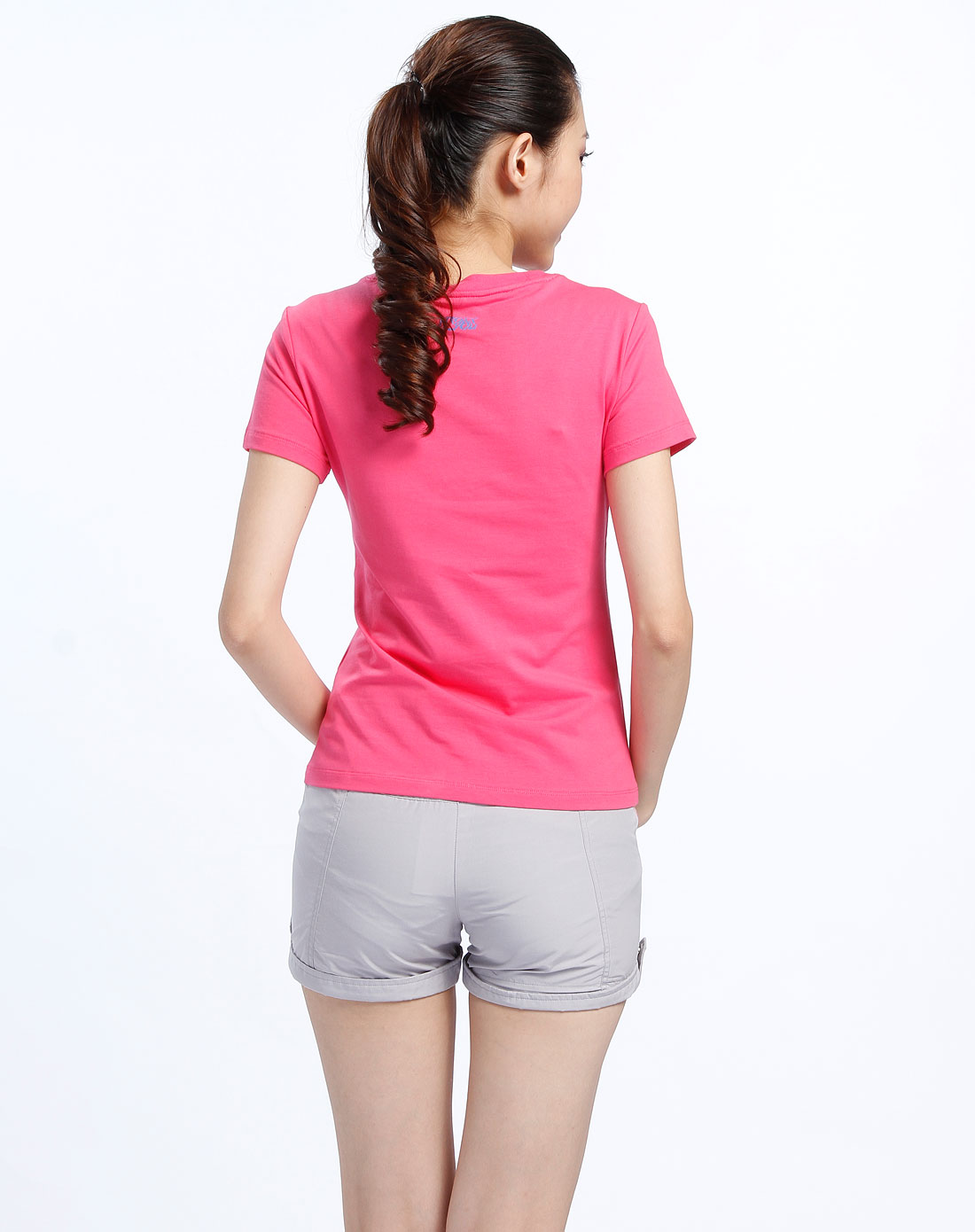 品牌-3--夜场艾锐克Irock 玫红色星字母印花短袖