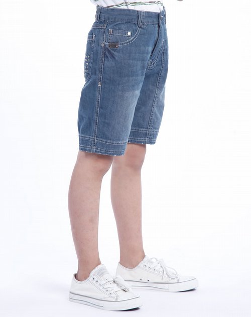 诺路斯norules<em>男童深蓝色</em>时尚牛仔<em>短裤</em>_唯品会