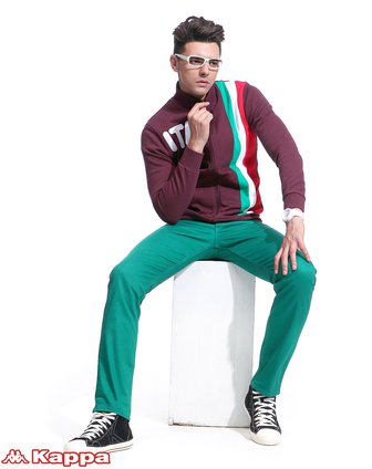 卡帕Kappa<em>男款</em>暗紫色<em>长袖针织开衫</em>K0152WK