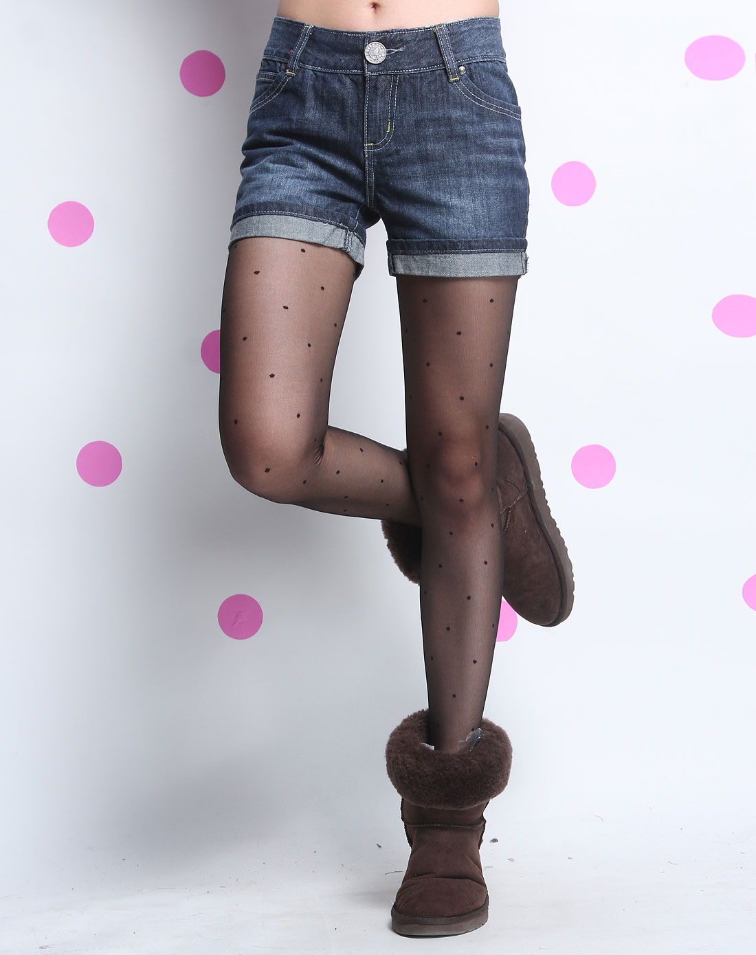 史努比SNOOPY<em>深蓝色中腰牛仔短裤</em>SP632T7