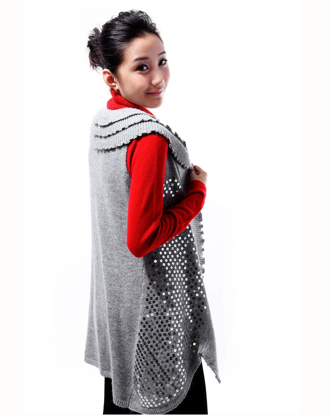 O.SA<em>浅灰色开衫外套</em>毛衫SE0091132_唯品会