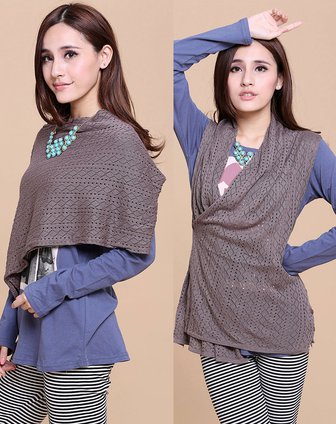 卡柏迪chicabooti<em>卡其色</em>时尚长<em>针织</em>长<em>开衫</em>Z55