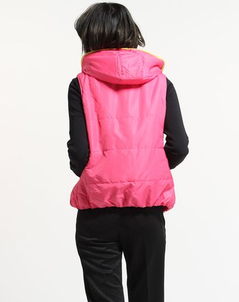 <em>鸿星尔克</em>ERKE<em>女款</em>粉红色休闲连帽<em>马甲</em>12212