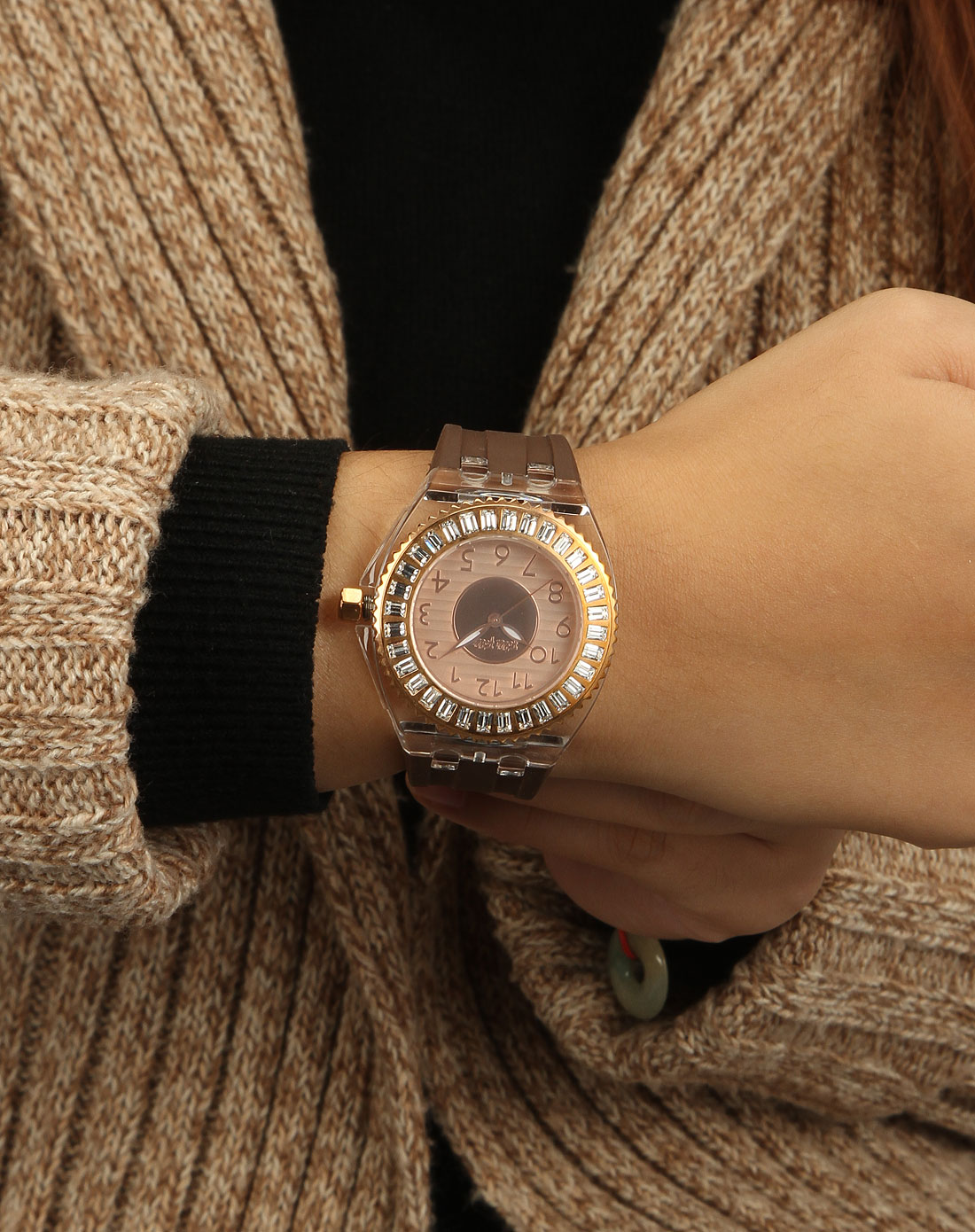 Folli Follie啡金色WST-WIST系列石英表52053