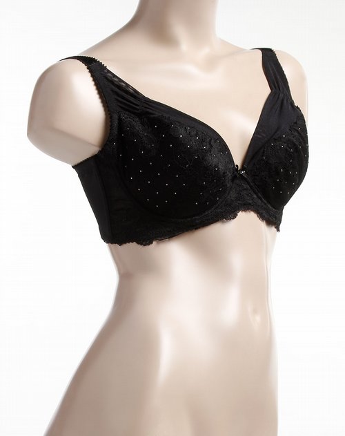 体会体会 黑色烫钻大杯<em>围胸罩</em>_唯品会名牌时尚