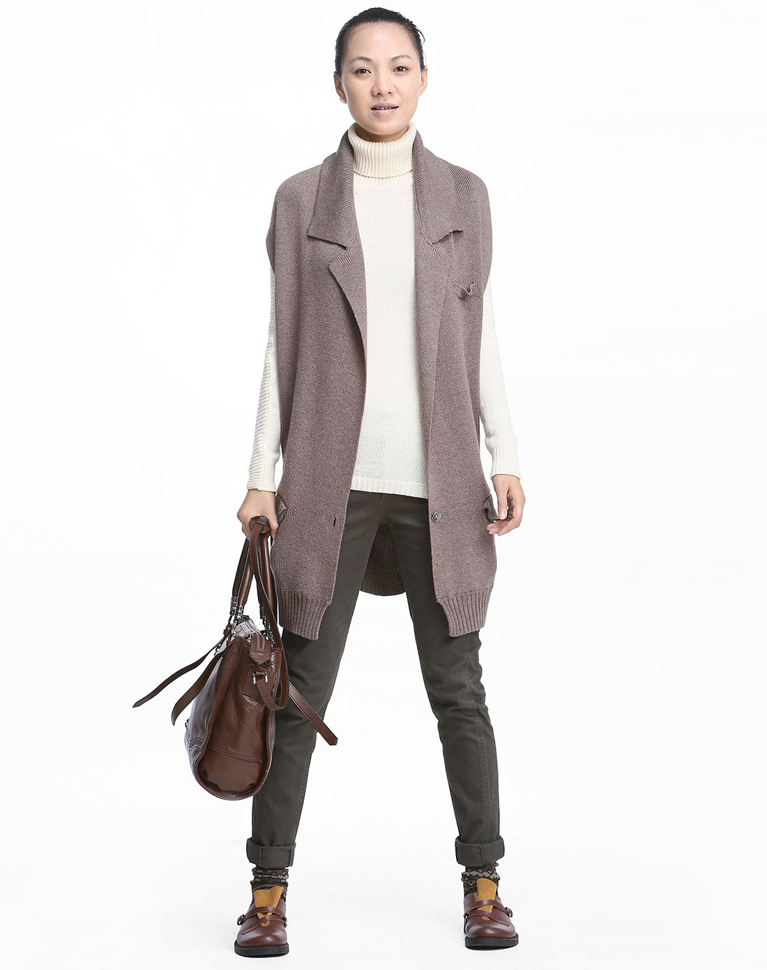 艾米Amii花椰色时尚个性<em>毛织马甲</em>112408488