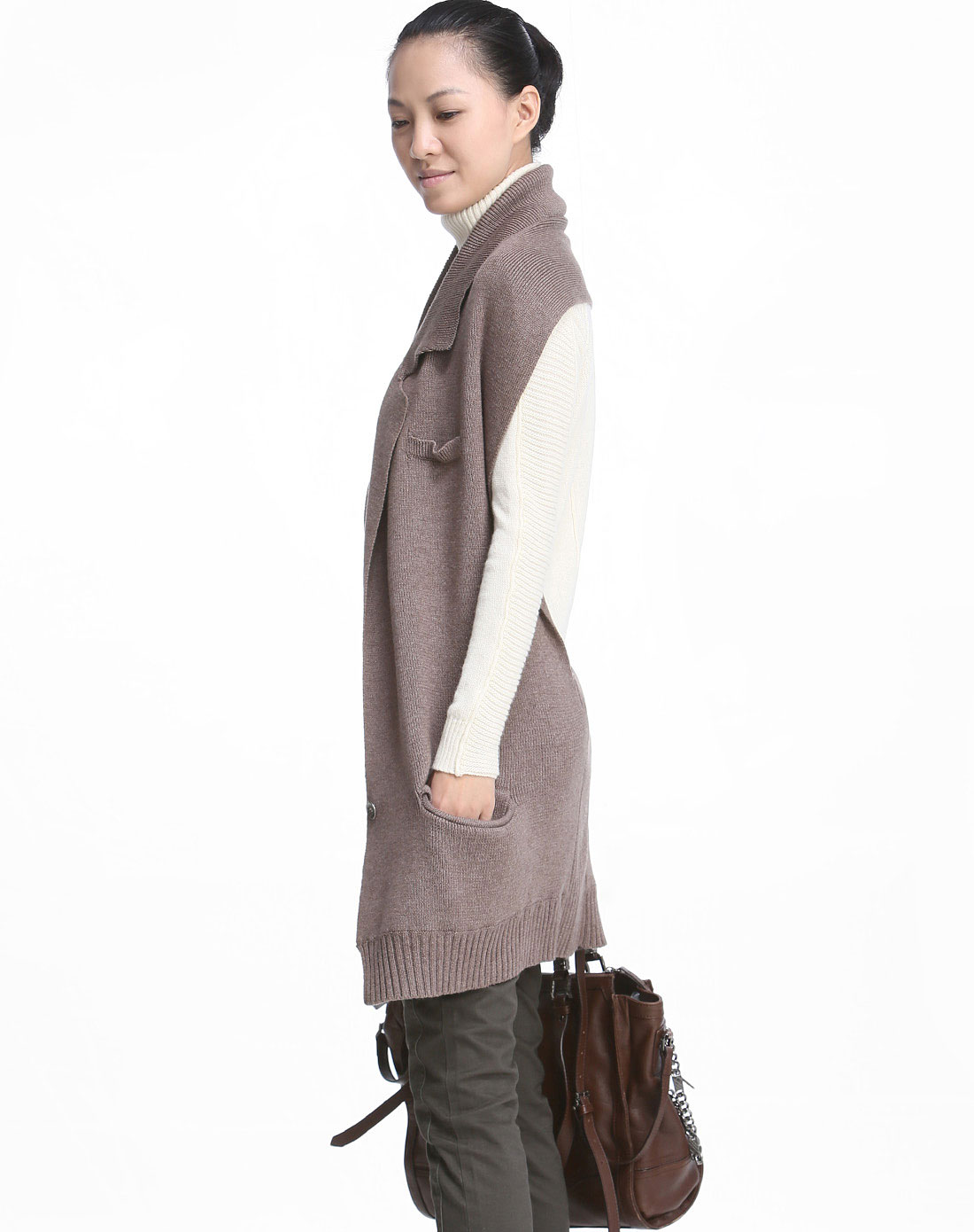 艾米Amii花椰色时尚个性<em>毛织马甲</em>112408488