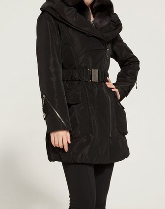 欧兰姿<em>女款黑色棉服</em>22409018-01_唯品会