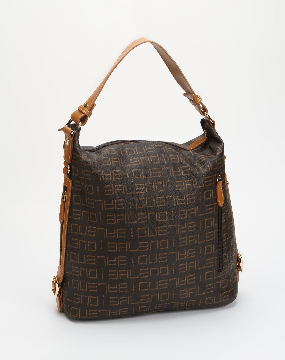 宾奴<em>BALENO女款</em>啡色图纹时尚手提包1XL080