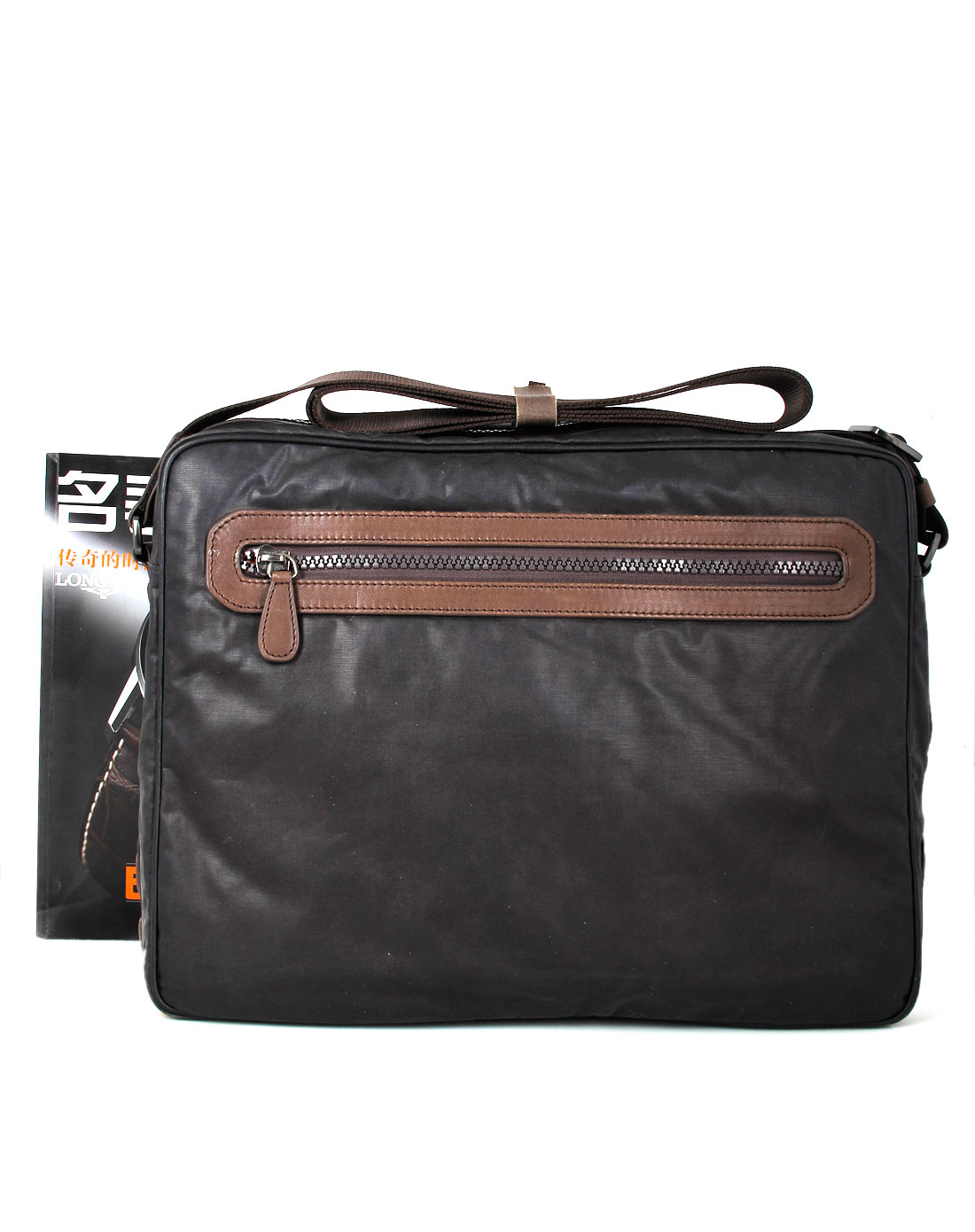 意大利鲨鱼VISHARK深啡色商务休闲包SY1B1