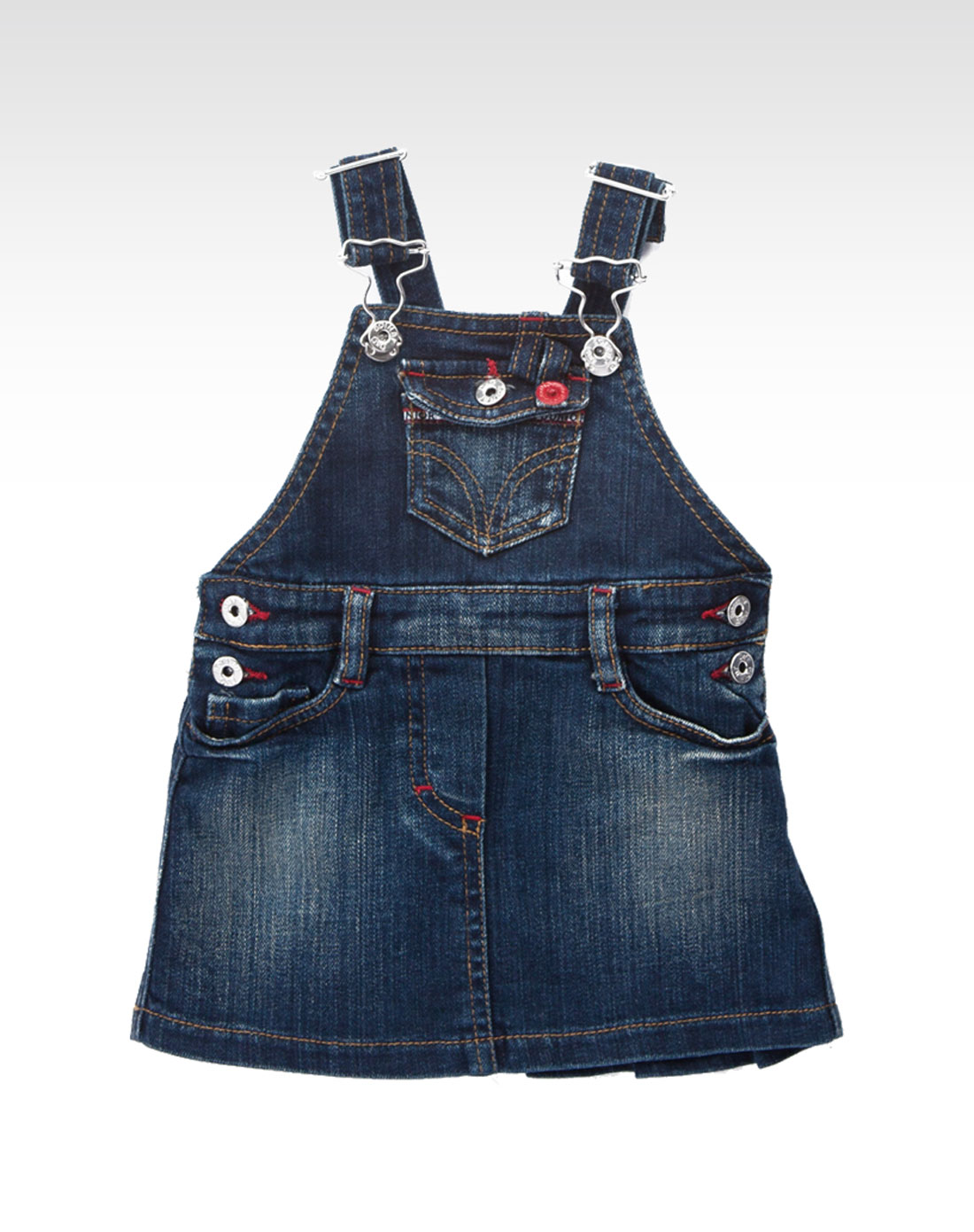 D&G JUNIOR深蓝色<em>女童</em>牛仔<em>背带裙</em>0000081