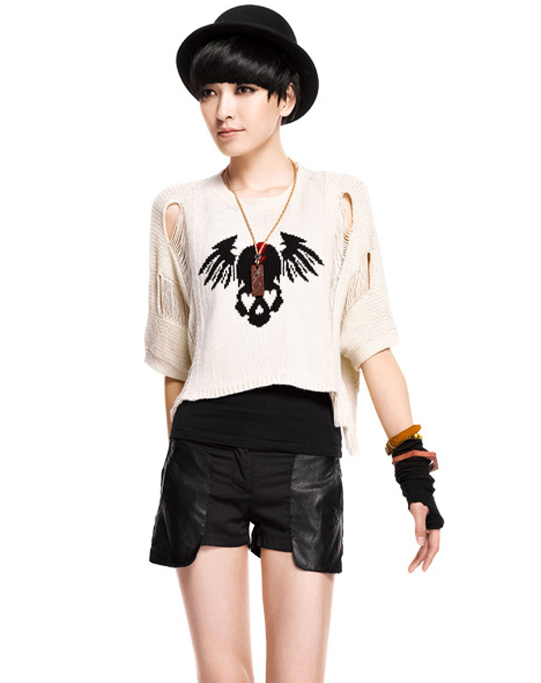 七<em>格格</em>旗下<em>品牌</em>OTHER MIX 女款黑色PU秋冬皮