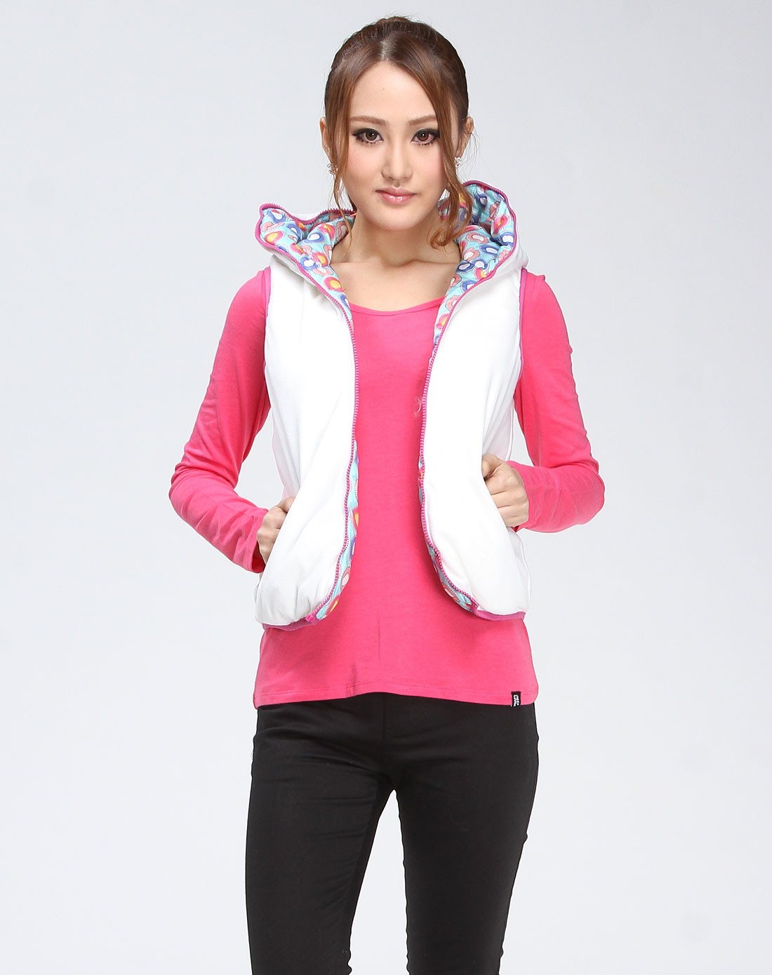 美特斯邦威Metersbonwe<em>彩色</em>双面穿印花<em>羽绒</em>背