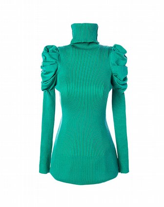 七格格旗下品牌OTHER MIX <em>翠绿色高领</em>修身毛