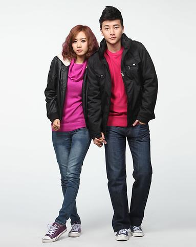 唐狮tonlion<em>情侣</em>装专场男装黑色立领长袖<em>棉衣</em>(