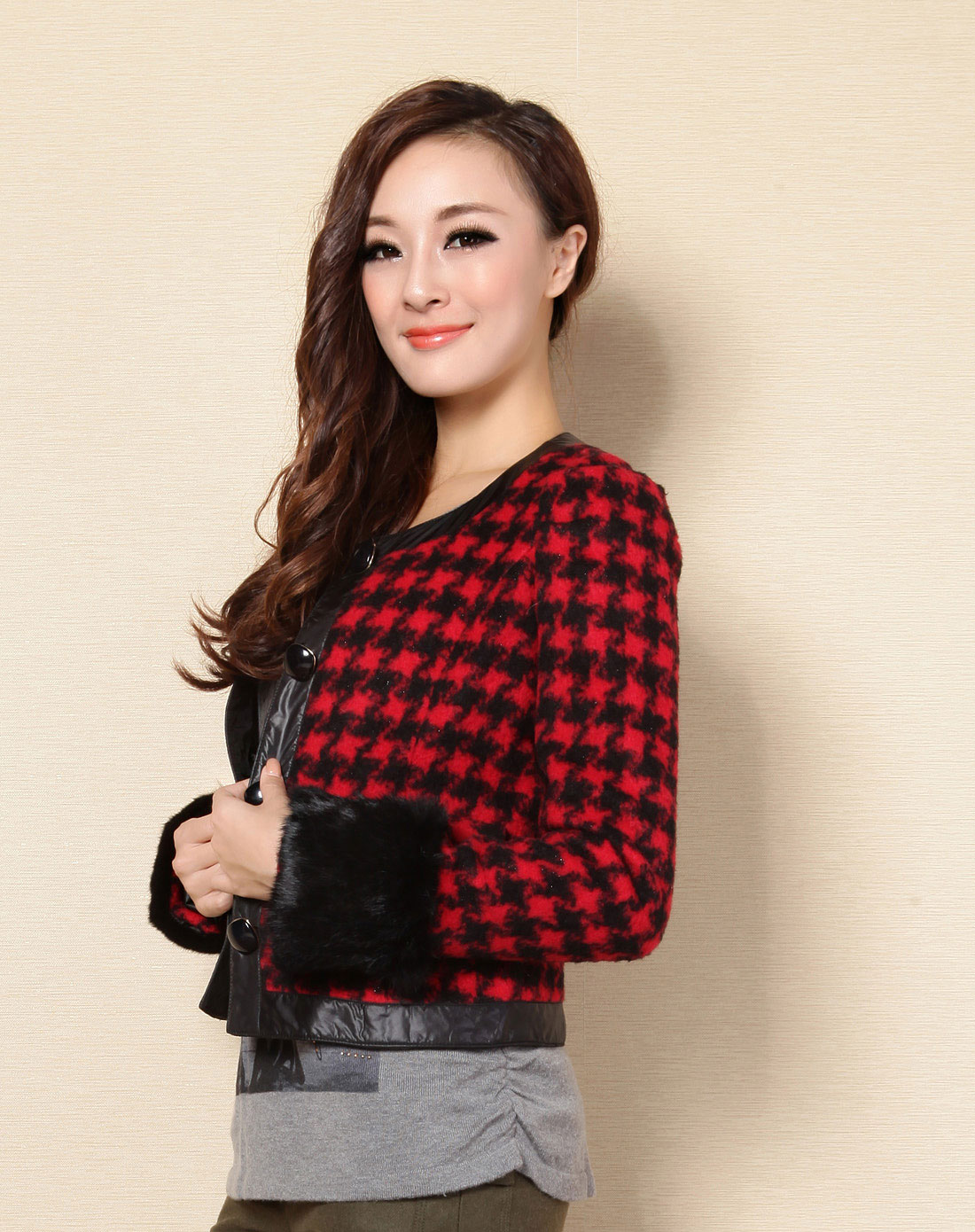 Hopeshow红袖女装正品冬季新款<em>小香风淑女</em>羊