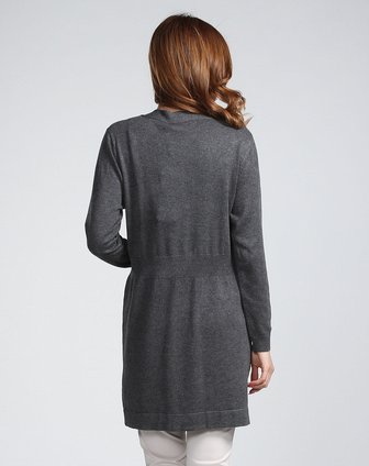 BAILINGZHIJIA<em>深灰色百搭长款</em>长袖毛衣<em>开衫</em>0