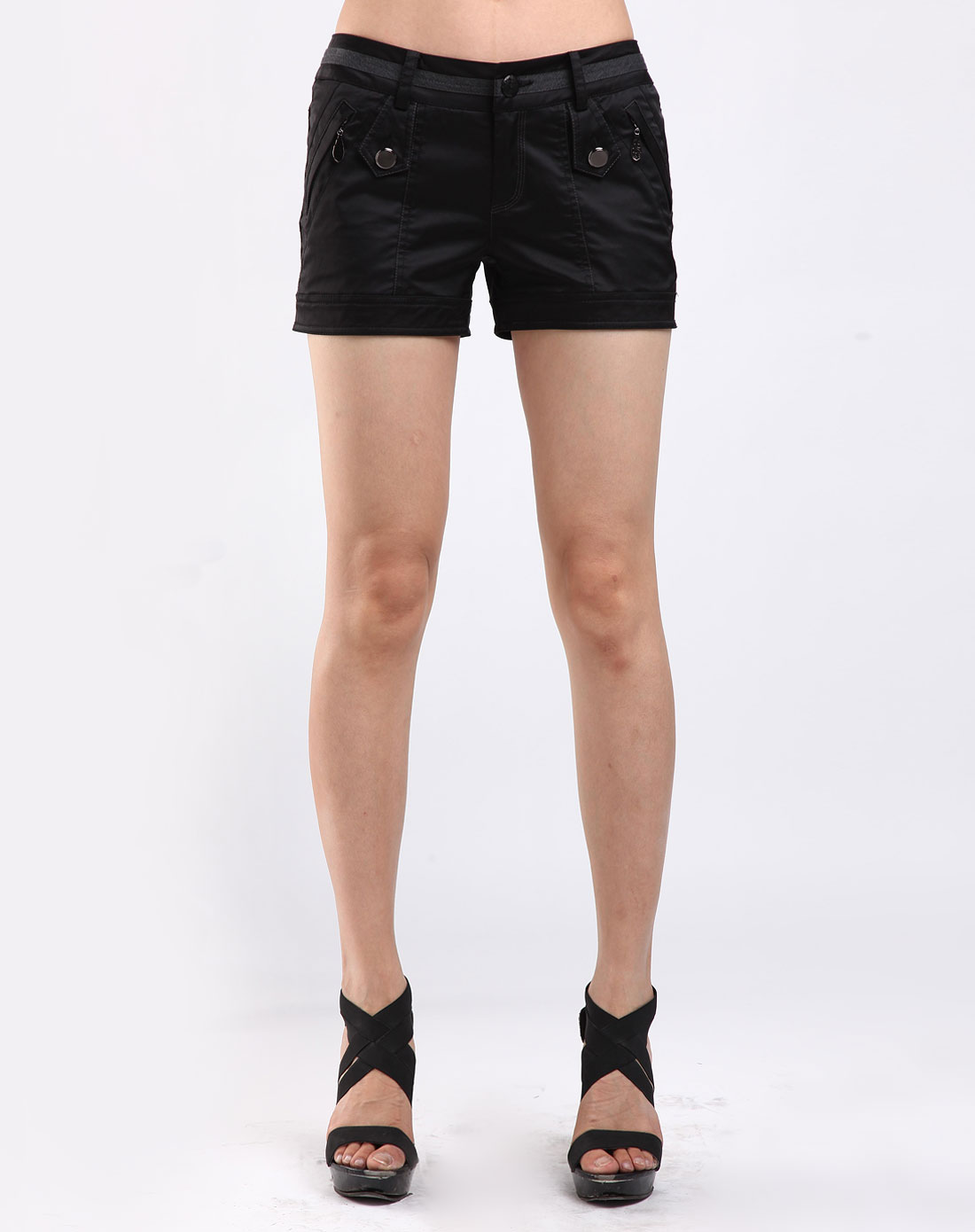 索玛SOMSOM黑色魔幻剧场百搭<em>短裤</em>11B<em>2016</em>