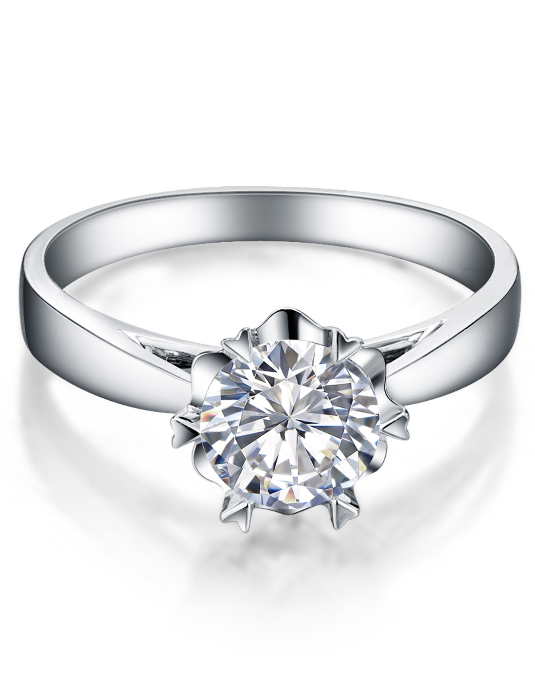 爱度DOIDO珠宝专场PT950铂金1克拉钻石女戒