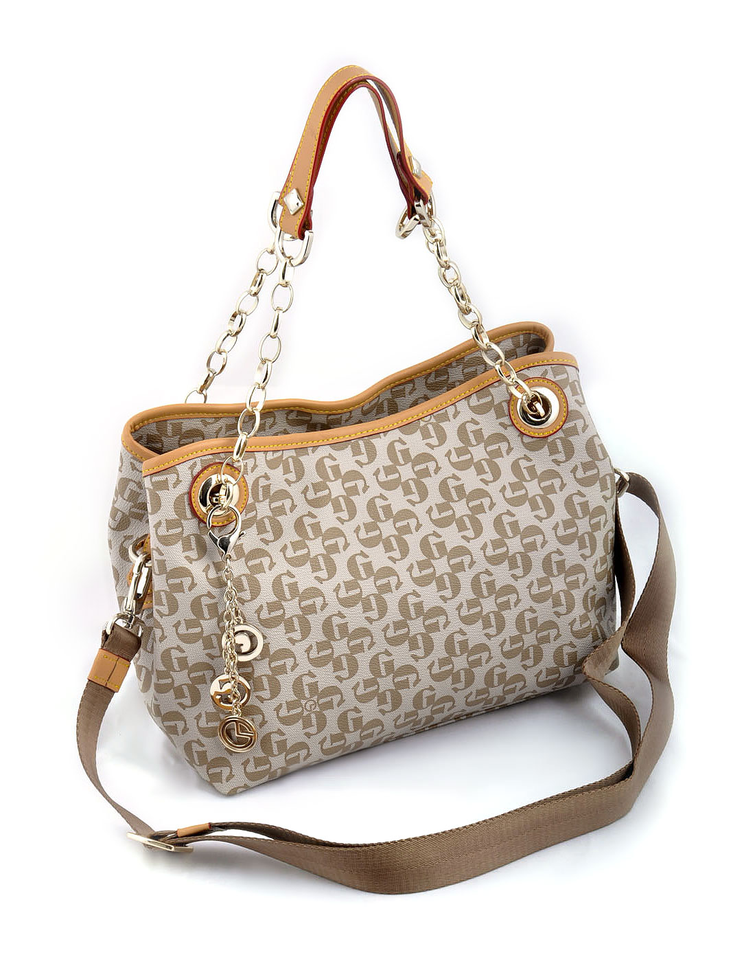 <em>金利来女包</em>卡其色新款时尚休闲女包