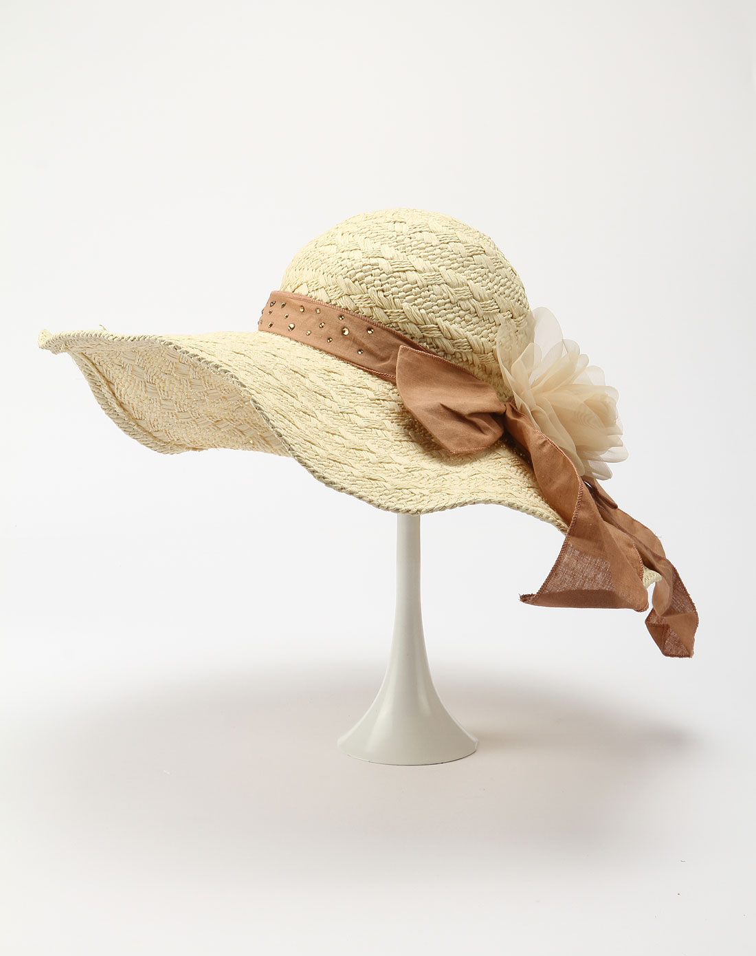 予舍USER专场女款黄色巴黎<em>少女</em>假草沙滩帽M