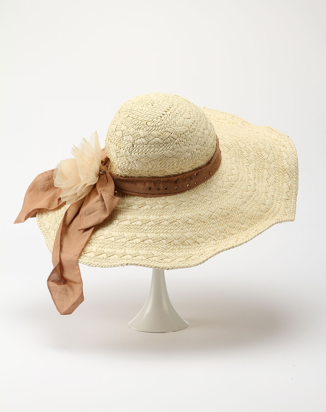 予舍USER专场女款黄色巴黎<em>少女</em>假草沙滩帽M