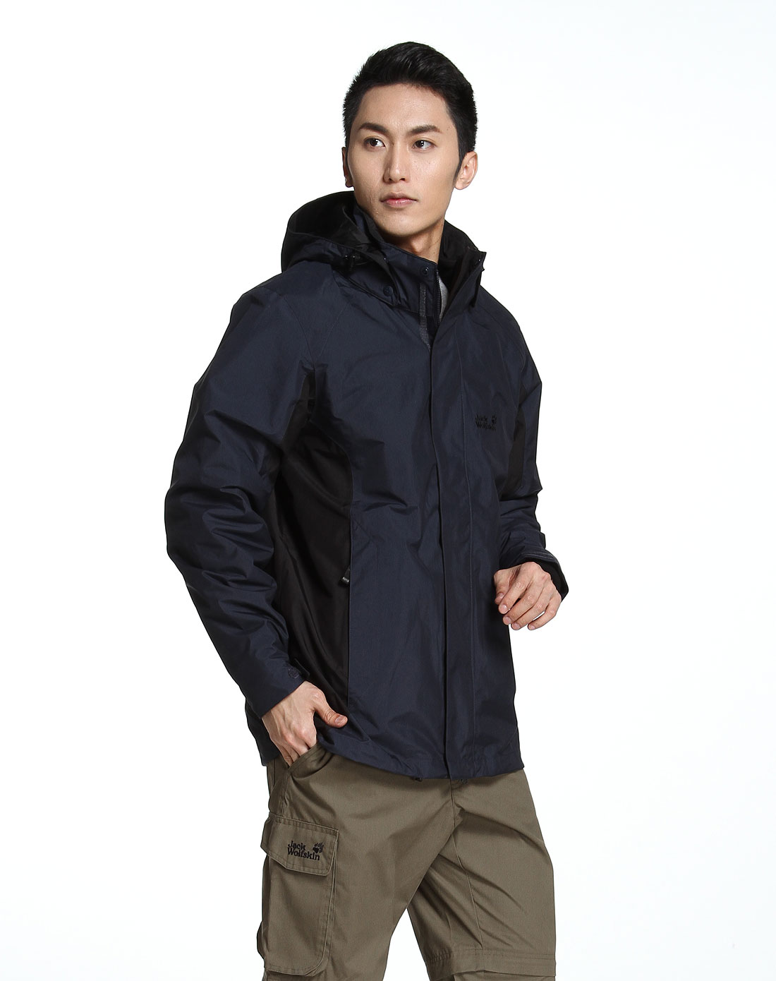 狼爪<em>JackWolfskin</em>户外男<em>女装</em>男款深蓝色三合一