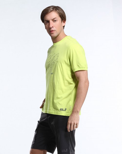 狼爪<em>JackWolfskin</em>户外男<em>女装</em>男款荧光绿色简约