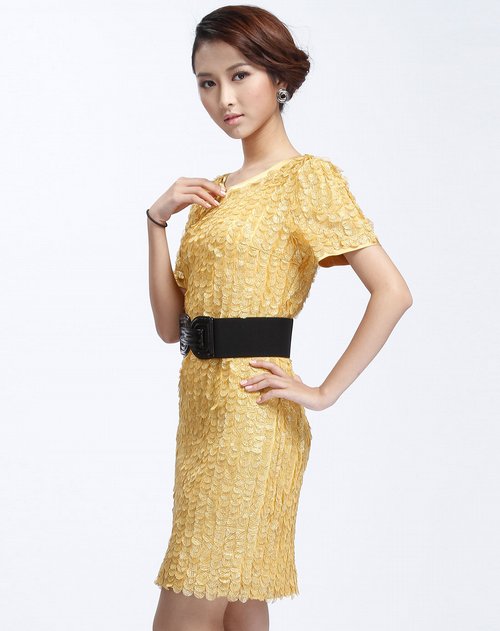 <em>女装</em>库存专场<em>卓可</em>ZOOC <em>女装</em>黄色连衣裙 价格