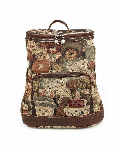 丹尼熊女款迷彩绿桶形时尚双肩包 价格,丹尼熊