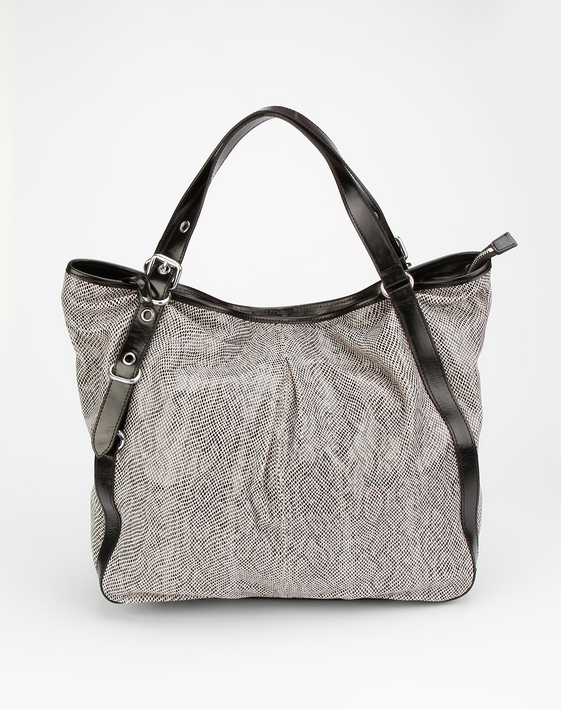 菲格尔feglar灰/黑色细蛇纹大手挽包