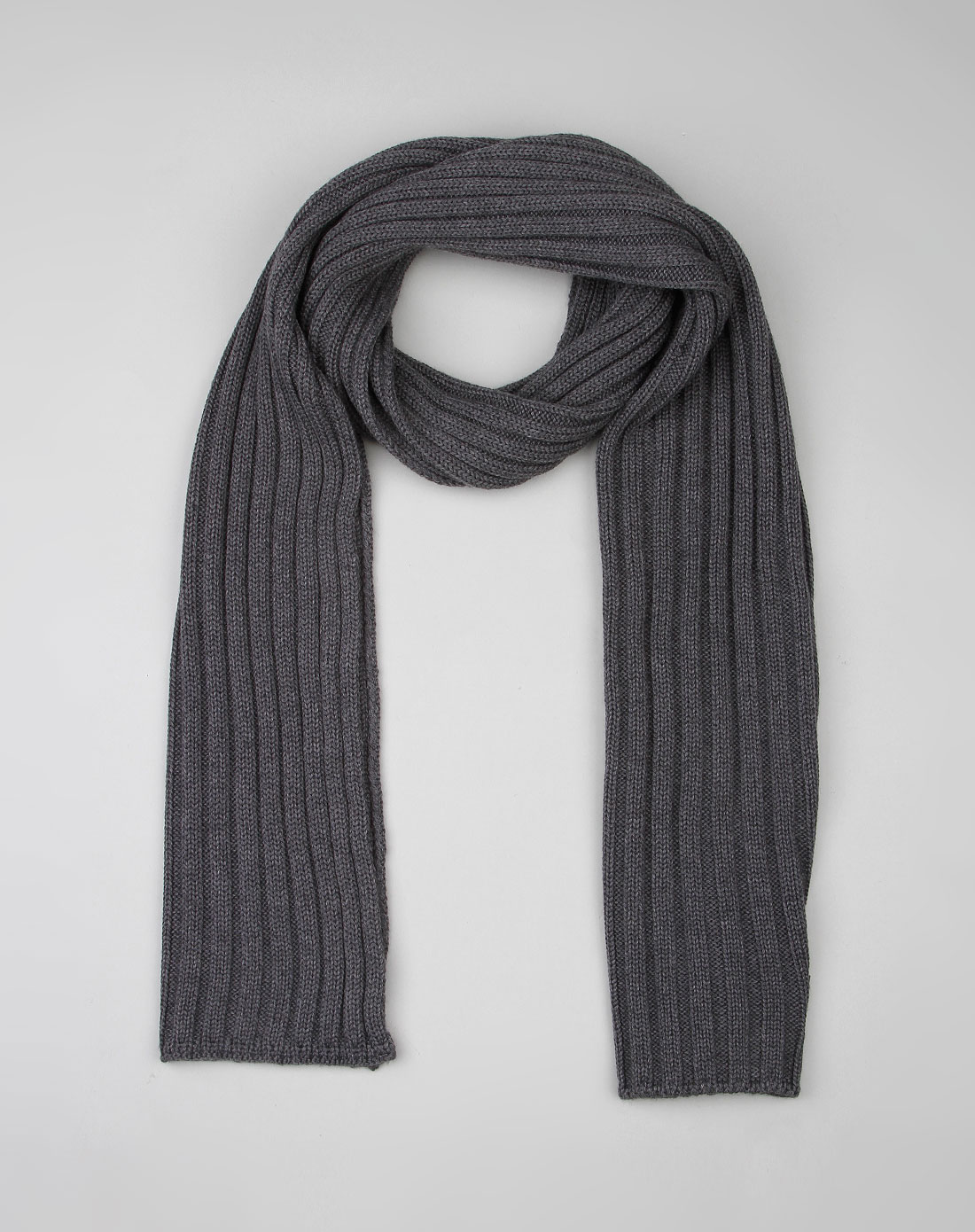 dior中性灰色高低针条纹围巾