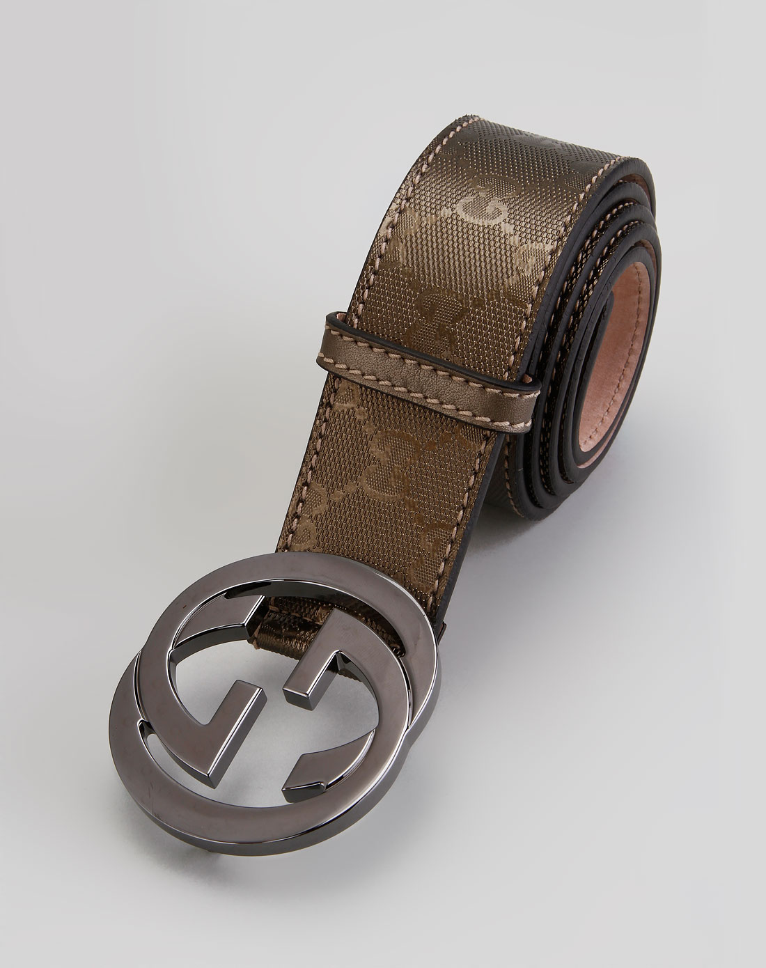 皮带专场gucci 中性金字印字logo皮带