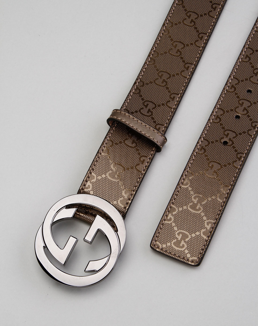 皮帶專場gucci 中性金字印字logo皮帶