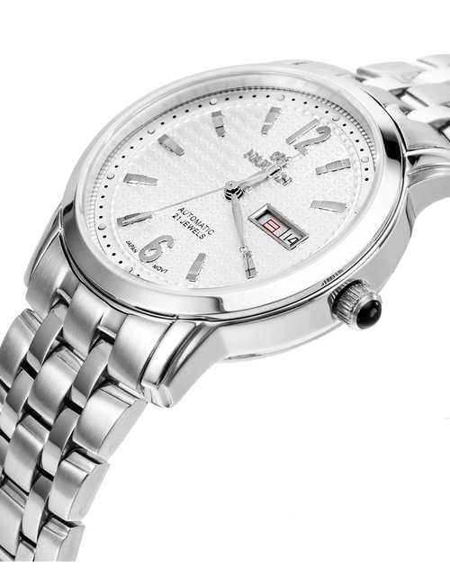 名古城nakzen手表专场白色表面日历商务儒雅男士钢带机械表