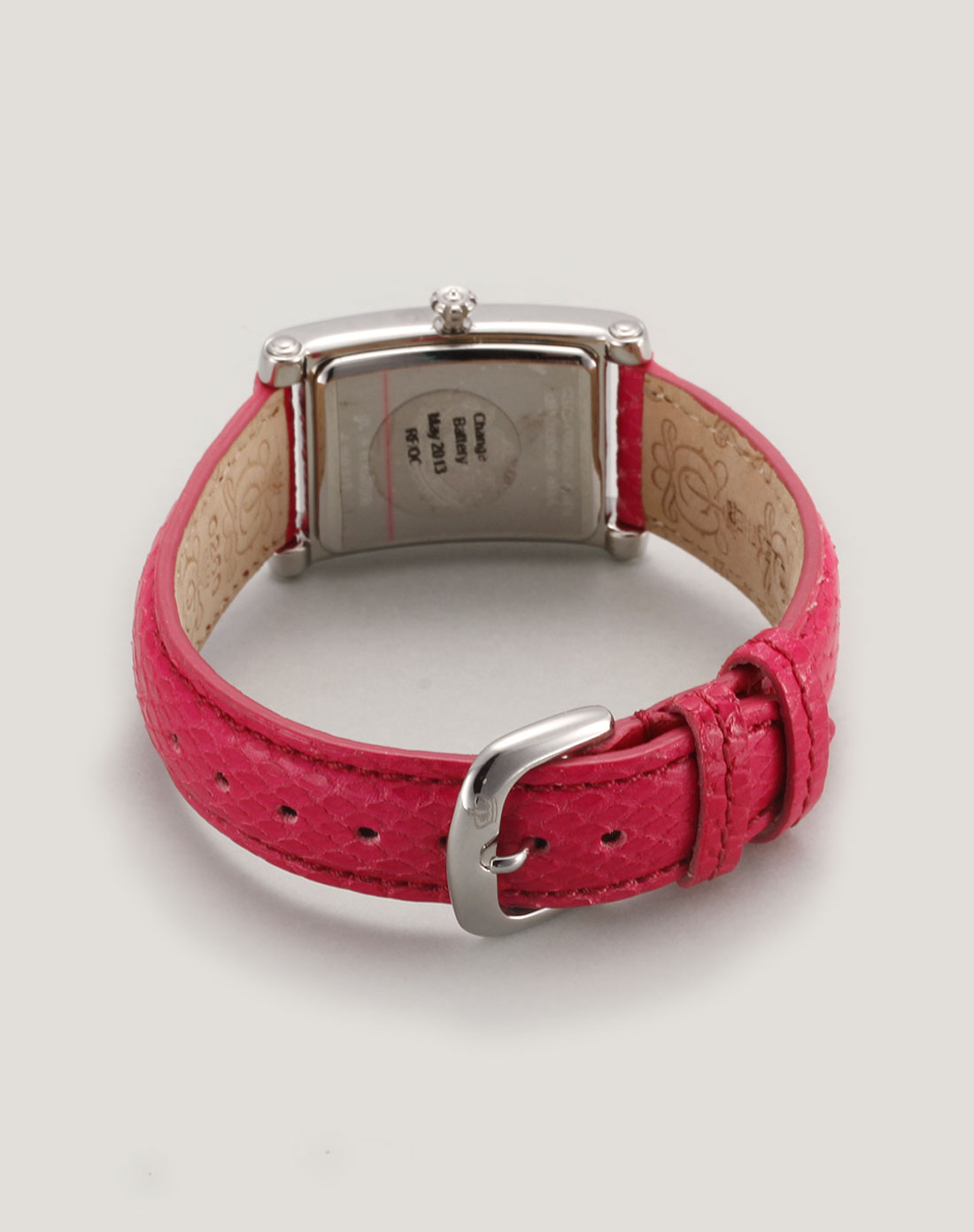 juicy couture女款白/玫红色方形手表