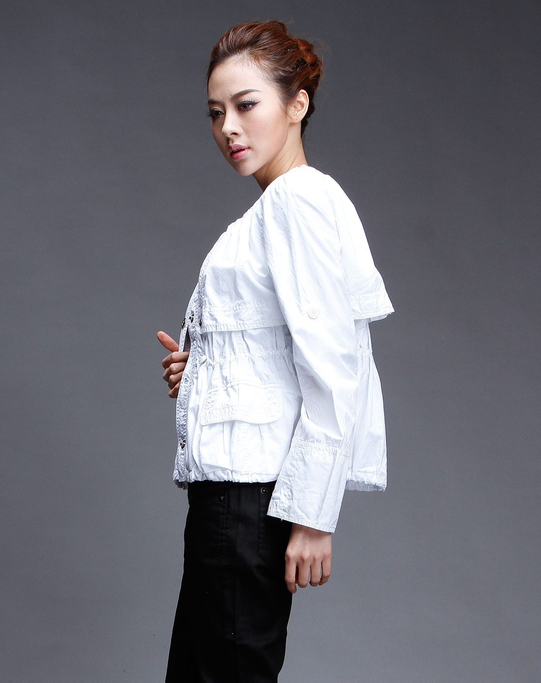 杰西伍jecci five女款白外套