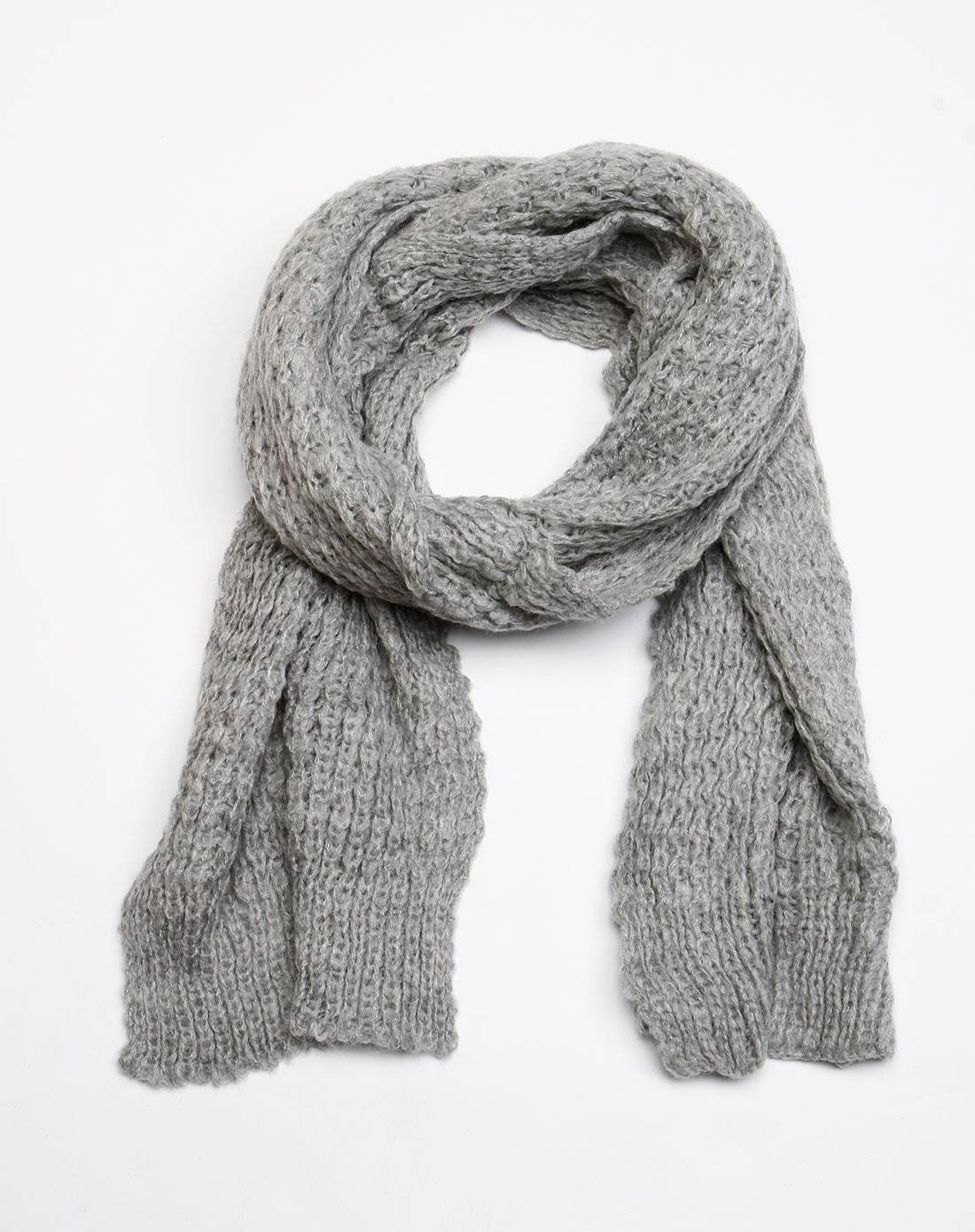 特芙娜tapenade浅灰色提花简约围巾